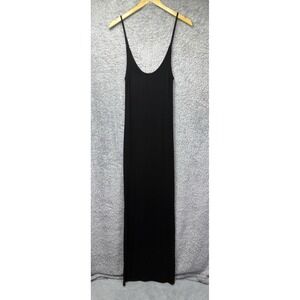 ATM‎ Anthony Thomas Melillo Black Cotton Jersey V-Neck Midi Slip Maxi Dress XS